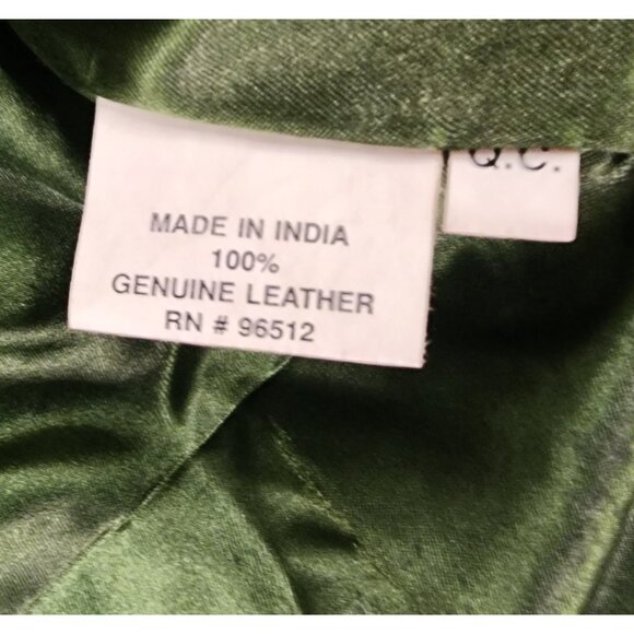 Saguaro Vest Womens Large Green Suede Leather Full Zip Western 90s Vintage Top - Picture 11 of 12